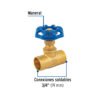 49041 - Válvula de globo de latón, soldable de 3/4", Foset