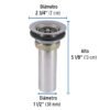 49043 - Contracanasta 2-1/2" inox, tipo bar, Foset