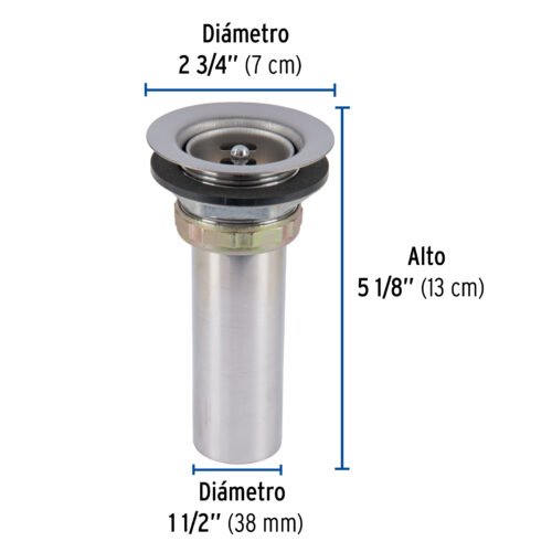 49043 - Contracanasta 2-1/2" inox, tipo bar, Foset