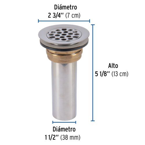 49044 - Contrarejilla 2-1/2" inox, tipo bar, Foset