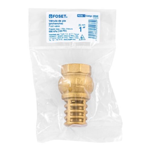 49046 - Pichancha con rejilla de latón 1", Foset