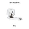 49051 - Maneral hexagonal metálico para lavabo y fregadero, Basic