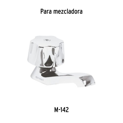 49051 - Maneral hexagonal metálico para lavabo y fregadero, Basic