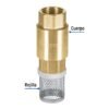 49061 - Pichancha tipo check de latón inoxidable 1/2", Foset