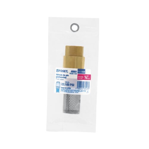 49061 - Pichancha tipo check de latón inoxidable 1/2", Foset