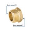 49062 - Reducción bushing de latón, 3/4" x 1/2", Foset