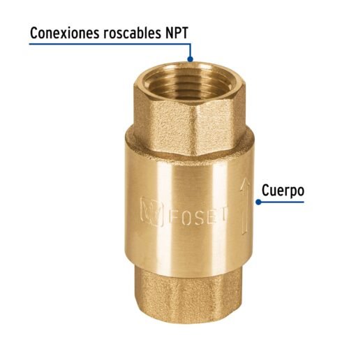 49065 - Válvula de retención de latón de 1/2", Foset