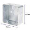 49071 - Caja cuadrada 3" x 3" reforzada, Volteck