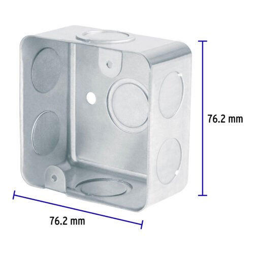 49071 - Caja cuadrada 3" x 3" reforzada, Volteck
