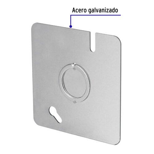 49072 - Tapa de 3" x 3" para caja cuadrada reforzada, Volteck