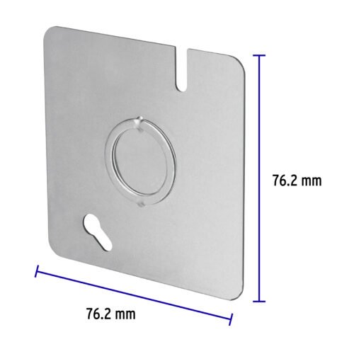 49072 - Tapa de 3" x 3" para caja cuadrada reforzada, Volteck