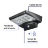 49073 - Arbotante solar LED 4 W con sensor de movimiento, Volteck