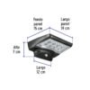 49073 - Arbotante solar LED 4 W con sensor de movimiento, Volteck
