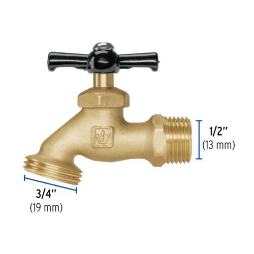 49074 - Llave p/manguera, de latón 100g, 1/2", granel, BASIC