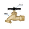 49074 - Llave p/manguera, de latón 100g, 1/2", granel, BASIC