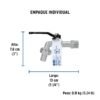 49079 - Llave de esfera, de zinc, 110 gr, entrada 1/2", Foset Basic