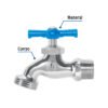 49084 - Llave p/manguera, de latón cromado, 130g, 1/2",granel, FOSET