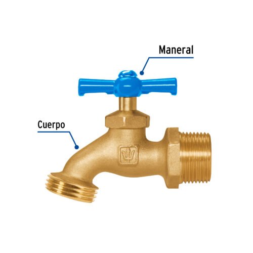 49088 - Llave p/manguera, de latón, 180g, 3/4", granel, FOSET