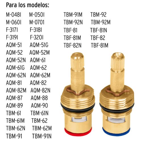 49100 - Bolsa con 2 cartuchos cerámicos p/mezcladoras, Foset