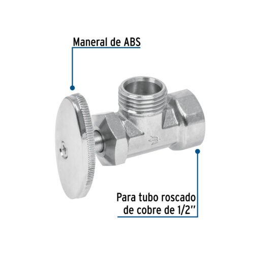 49103 - Llave angular de 1/2", de compresión, blíster, FOSET