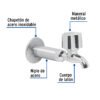 49105 - Llave 1/2" para fregadero con niple y chapeton, cromo, BASIC