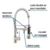49107 - Monomando con doble salida para fregadero, Satín, Element