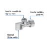 49108 - Llave angular de 1/2" para CPVC, barrilito, FOSET