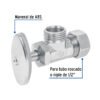 49109 - Llave angular de 1/2", de compresión, barrilito, FOSET