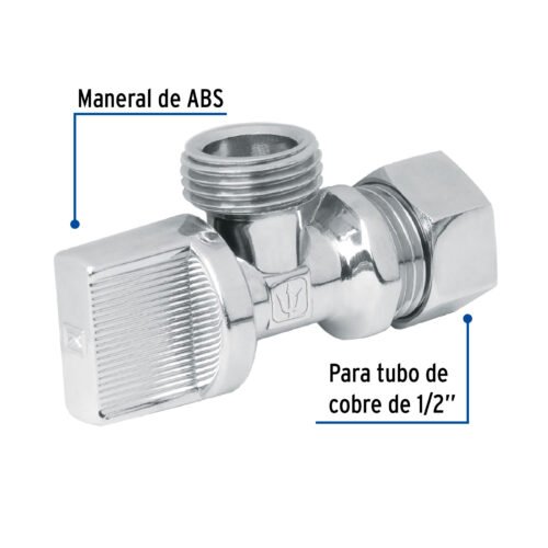 49111 - Llave angular de 1/2", 1/4 de vuelta, barrilito, FOSET