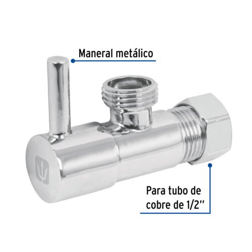 49113 - Llave angular, 1/4 vuelta, tipo barrilito, maneral palanca