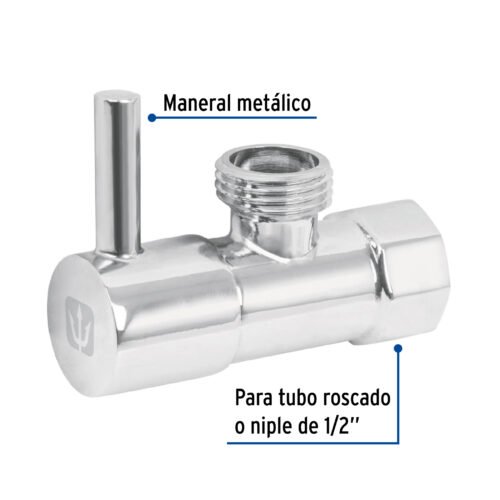 49114 - Llave angular, 1/4 vuelta, sin contratuerca, maneral palanca