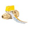49116 - Válvula de control latón para gas 3/8"x1/2" tipo barrilito