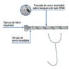 49124 - Manguera "T" lavabo/fregadero, acero inox, 1/2" x 1/2" x 1/2", 55cm