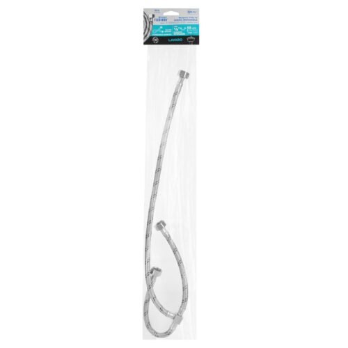 49124 - Manguera "T" lavabo/fregadero, acero inox, 1/2" x 1/2" x 1/2", 55cm