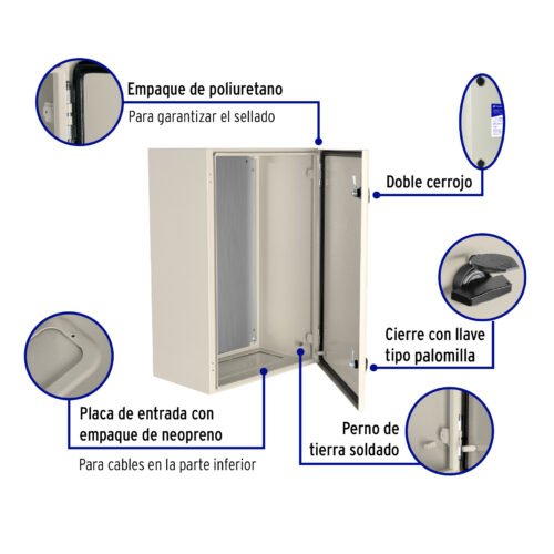 49128 - Gabinete metálico, 600 x 400 mm, VOLTECK