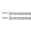 49129 - Manguera para boiler, acero inox, 3/4"x3/4", 40 cm, Foset