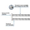 49130 - Manguera para boiler, acero inox, 3/4"x3/4", 60 cm, Foset