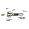 49133 - Manguera para boiler, acero inox, 3/4"x3/4", 80 cm, Foset