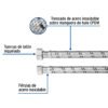 49134 - Manguera para boiler, acero inox, 1/2"x3/4", 80 cm, Foset