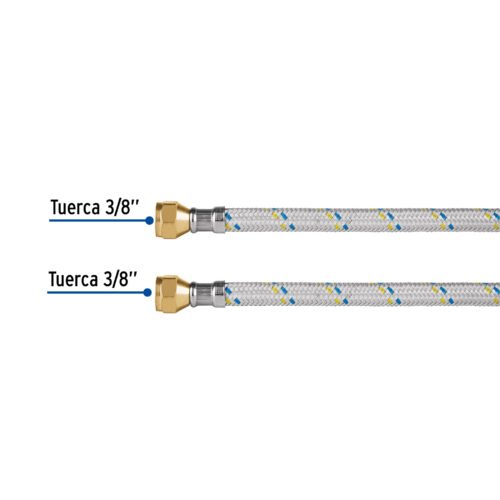 49137 - Manguera para gas, aluminio, 3/8" flare, 60 cm, FOSET