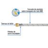 49142 - Manguera para gas, aluminio, 3/8" flare, 400 cm, FOSET