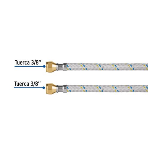 49142 - Manguera para gas, aluminio, 3/8" flare, 400 cm, FOSET