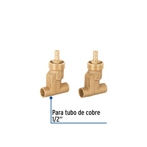 49145 - Juego llaves empotrar soldables, compresión, s/maneral,Foset