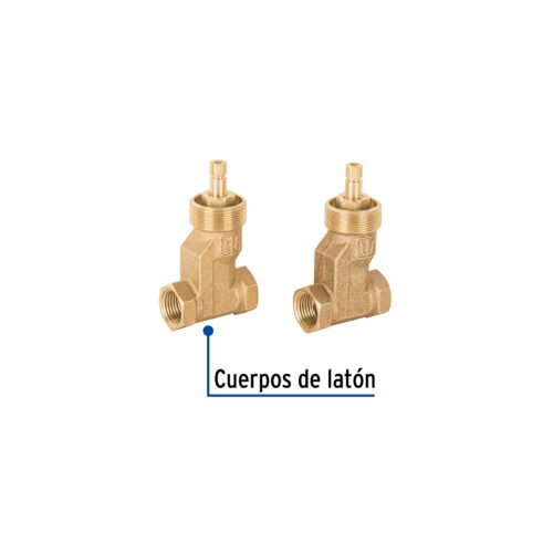49146 - Juego llaves empotrar roscables, compresión, s/maneral,Foset