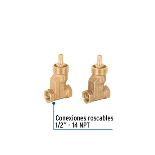 49146 - Juego llaves empotrar roscables, compresión, s/maneral,Foset