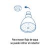 49148 - Regadera cónica 2-1/2" cromo-oro sin brazo, Foset Aqua