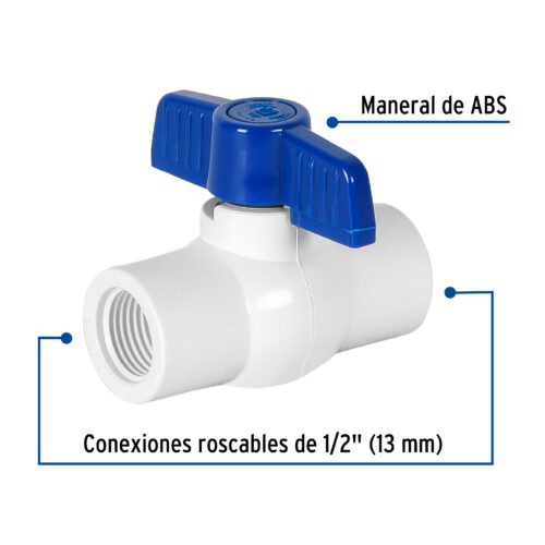 49150 - Válvula esfera de PVC 1/2" roscable, Foset