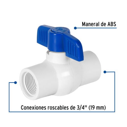 49151 - Válvula esfera de PVC 3/4" roscable, Foset