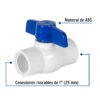 49152 - Válvula esfera de PVC 1" roscable, Foset