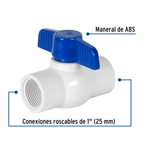 49152 - Válvula esfera de PVC 1" roscable, Foset